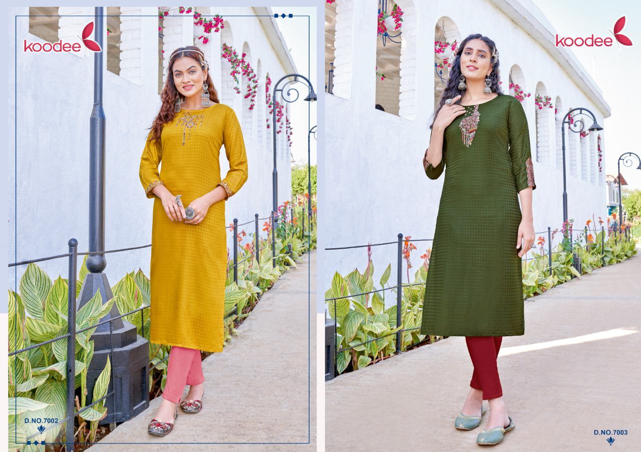 Raas 1 By Koodee 7001-7006 Designer Kurtis Catalog